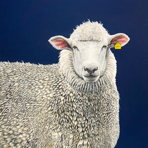 Sheep - Original acrylic painting on canvas - Farm animal