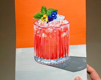 Cocktail painting - Original acrylic painting