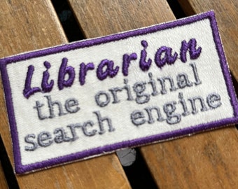 Reading gift for librarian, Librarian Original Search Engine Patch, Reading month prize, Reading badge, Grad gift for reader, morale patch