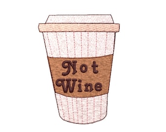 Coffee cup embroidery, to go cup embroidery, tea cup design, not wine cup embroidery, Coffee lovers embroidery, 4 designs, vp3, pes, jef