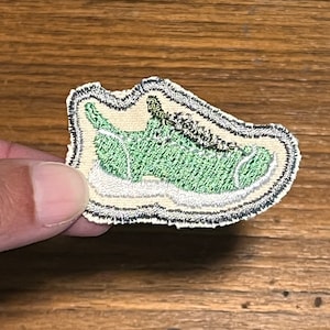 Running Shoe Embroidered Patch: Marathon Runner Gift