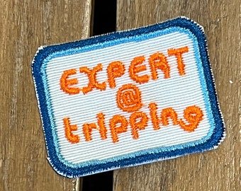 Expert at Tripping iron on Patch, Turtle patch, Running Patch for backpack, marathon runner gift, patch for hat, Gift for the hiker