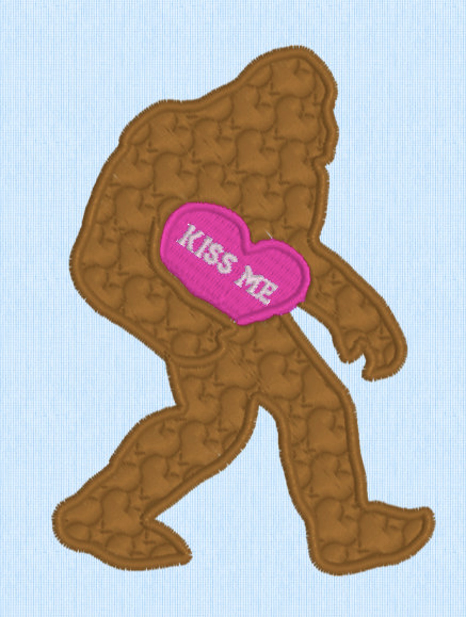 Bigfoot con kiss me valentine ricamo design 7 formati  etsy Bigfoot con kiss me valentine ricamo design 7 formati  etsy