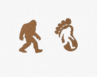 2 Bigfoot Stickdateien, Bigfoot in Fuß Stickerei, Sasquatch Design, Bigfoot Sichtung, für Bigfoot Liebhaber, 6 Größen, Bestseller 2023