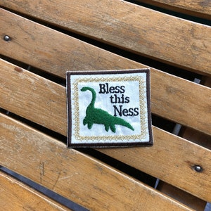 Loch Ness monster patch for backpack, Bless this Ness, Cryptidcore, cryptozoology patches for jacket, cryptid patch, Nessie merch