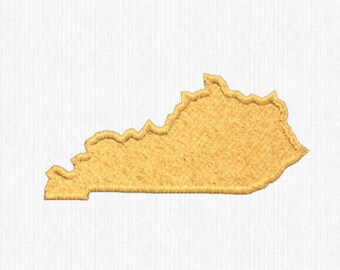 Kentucky Borduurbestand voor pet, West Virginia ontwerp voor shirt, Tennessee ontwerp voor theedoek, kaart van de Verenigde Staten, ontwerp voor hoed