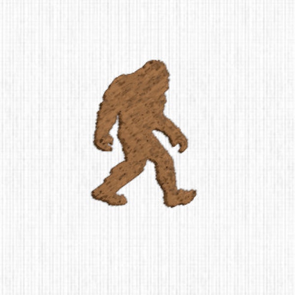 Mini Bigfoot Silhouette Embroidery file, 9 formats, 1 inch embroidery, instant download, trendy embroidery design, embroidery design for hat