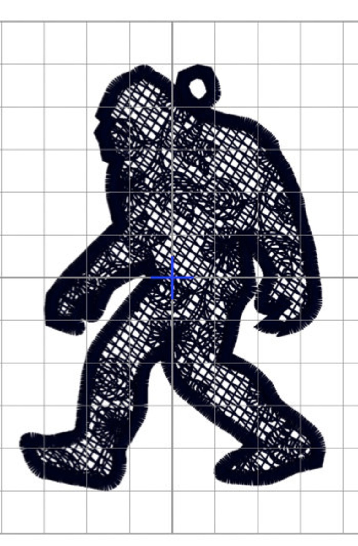 Bigfoot silhouette bigfoot embroidery design free standing  etsy