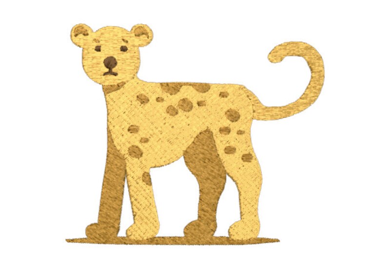 Cartoon animals embroidery design, Cat embroidery file, cheetah design, bear embroidery, 4 x 4 design, cute animal design for children image 2