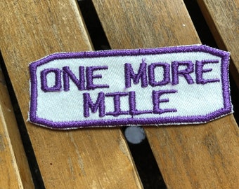 Running Patch for backpack, One more mile, cross country running patch for jacket, marathon runner gift, patch for hat, Cyclist patch