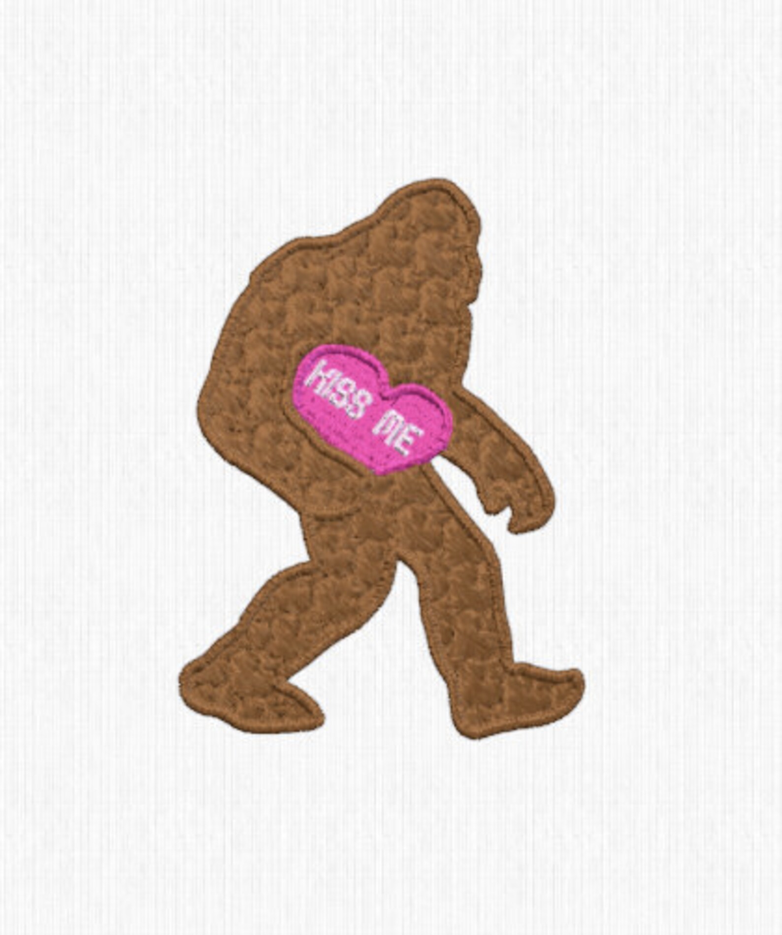Bigfoot embroidery kiss me valentine valentine embroidery  etsy singapore Bigfoot embroidery kiss me valentine valentine embroidery  etsy singapore
