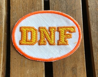 DNF Running Patch, Embroidered Iron-On Patch, Marathon Gift