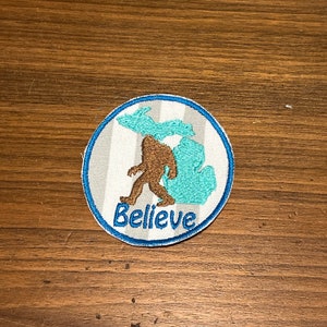 Bigfoot Michigan Patch: Embroidered Camping Backpack Patch