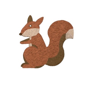 Skeptical Squirrel Embroidery file for blanket, Squirrel design for children's clothes, Squirrel embroidery for blanket, cute embroidery image 2