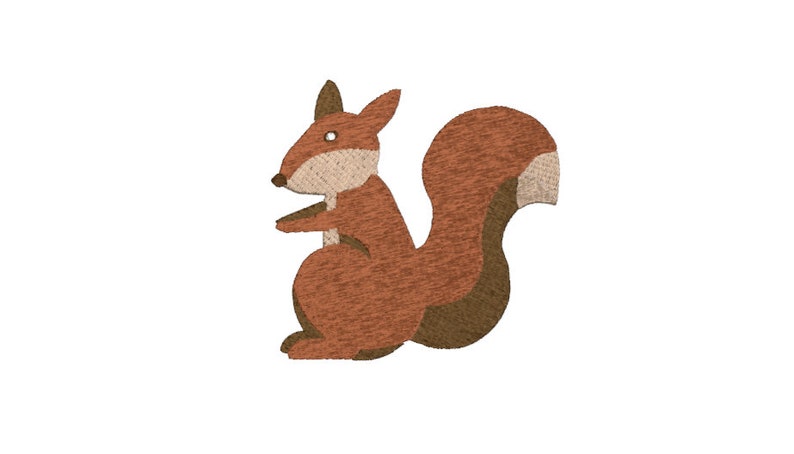 Skeptical Squirrel Embroidery file for blanket, Squirrel design for children's clothes, Squirrel embroidery for blanket, cute embroidery image 2