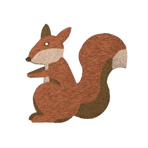 Skeptical Squirrel Embroidery file for blanket, Squirrel design for children's clothes, Squirrel embroidery for blanket, cute embroidery image 1
