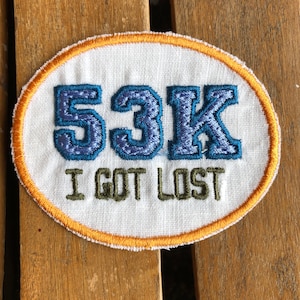 I got lost running patch for running backpack, cross country running patch for jacket, marathon runner gift, trail runner patch for pack,