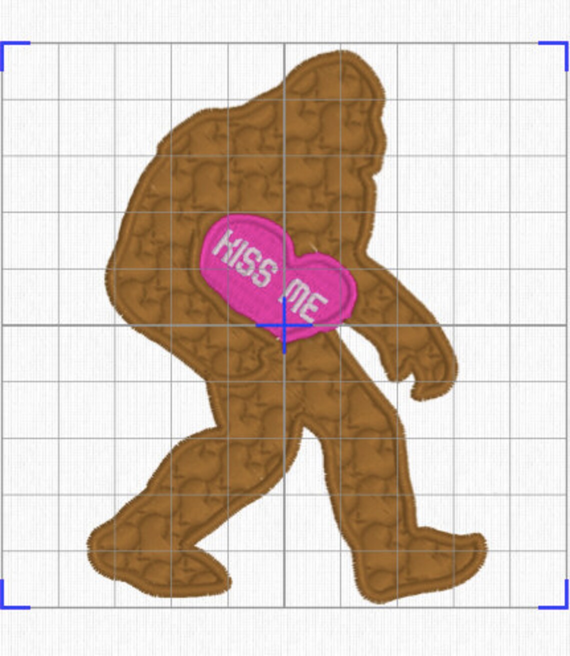 Bigfoot embroidery kiss me valentine valentine embroidery  etsy singapore Bigfoot embroidery kiss me valentine valentine embroidery  etsy singapore