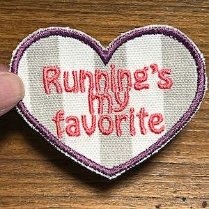 marathon runner patch for hat, Running&#39;s my favorite, cross country running patch for jacket, marathon runner gift, ultra runner gift