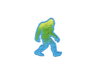 Ombre Bigfoot Embroidery file for towel, Sasquatch Embroidery design for jacket, Yeti Embroidery, Cryptid Embroidery, plain fillHoliday gift