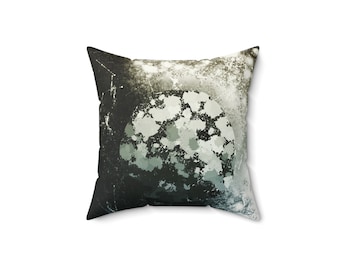 Moon and Stars Cosmic Design, Mandala Design, Two Sided Pillow, Spun Polyester Square Pillow