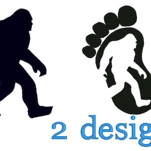 2 Bigfüße Stickdateien, Bigfuß in Fuß Stickerei, Sasquatch Design, Bigfüße Sichtung, für Bigfüße Liebhaber, 6 Größen, Bestseller 2025