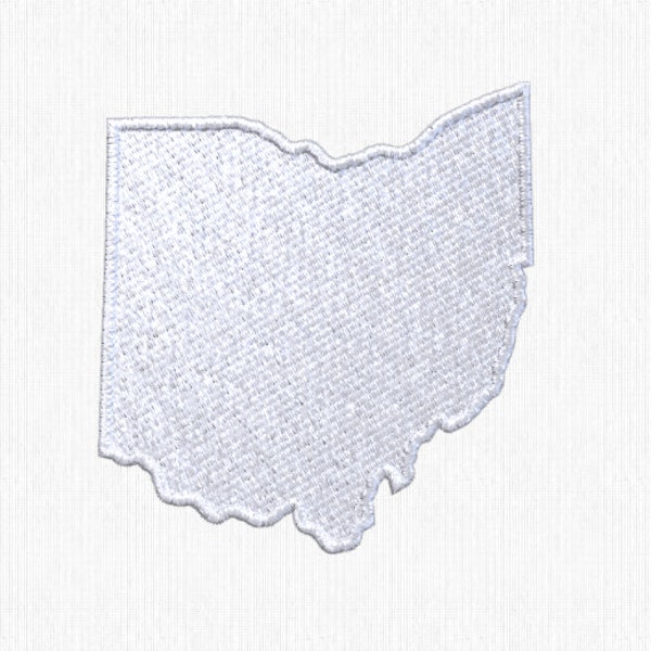 Ohio machine embroidery file for shirt, Buckeye state design for hat, 2 sizes, 9 formats, United States Embroidery, Map embroidery