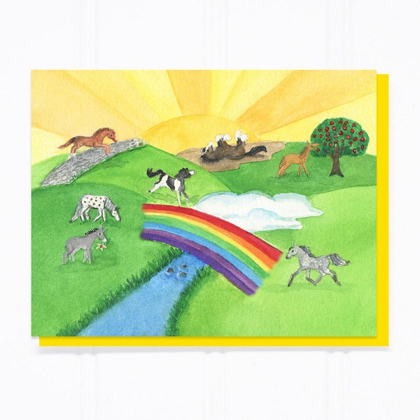The Rainbow Bridge - Pet/Horse loss sympathy card
