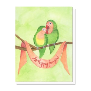 Lovebirds So Happy For You Wedding, Engagement Card