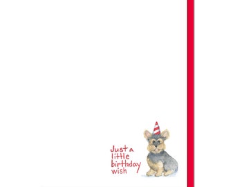 Just a Little Birthday Wish Yorkie Card
