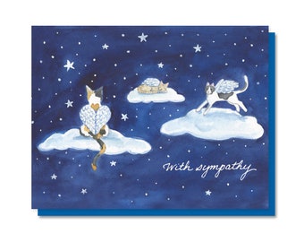 Cat Heaven Pet Sympathy Card