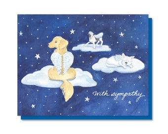 Dog Heaven Pet Sympathy Card