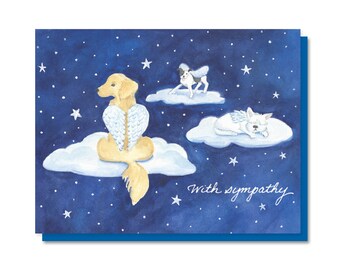 Dog Heaven Pet Sympathy Card