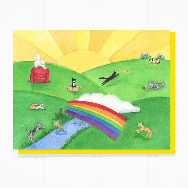The Rainbow Bridge - Pet/cat loss sympathy card