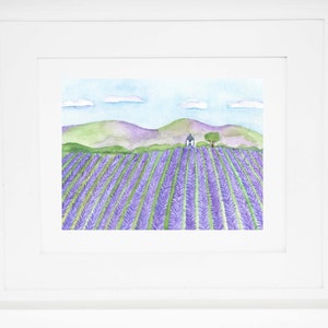 The Lavender Field art print -- 8x10