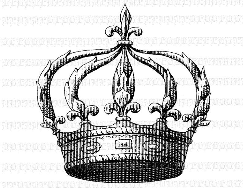 King Queen Crown 300dpi Graphic Royal Crown Printable Illustration Digital Image Instant Download Commercial Use 0400 image 2