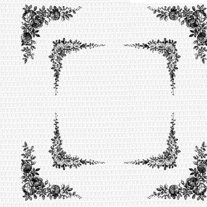 Rose Corner Border Graphics: Printable Floral Clipart (Digital Download)
