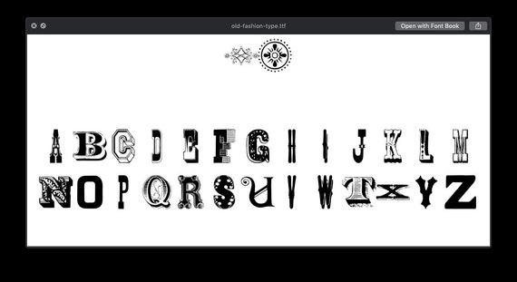 Download Mix And Match Antique Alphabet Vintage Type Dingbat Font Etsy SVG Cut Files
