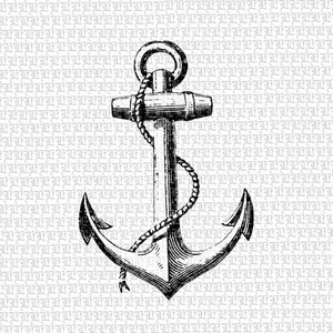 Printable Anchor Vintage Graphic Image Download Marine Illustrations 0213