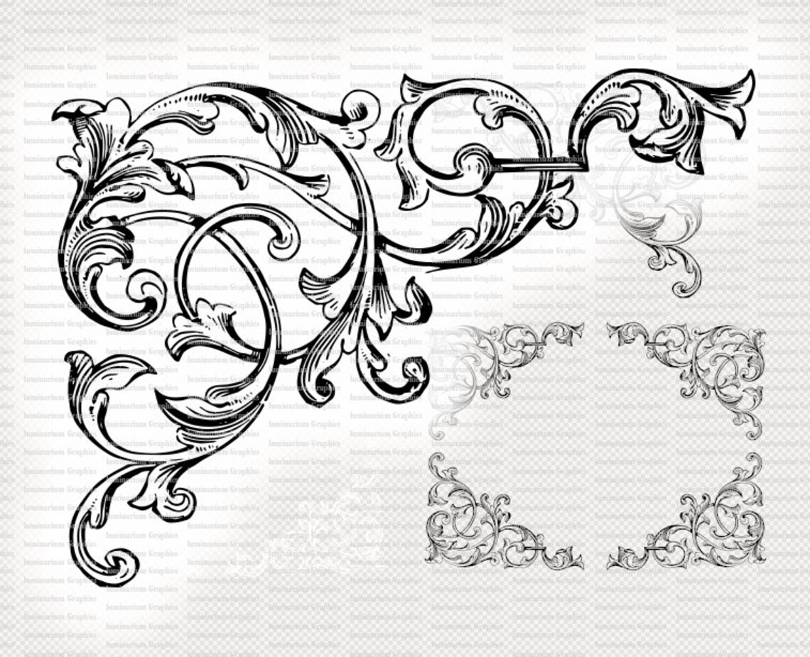 Arabesque D'angle Pour Page De Garde