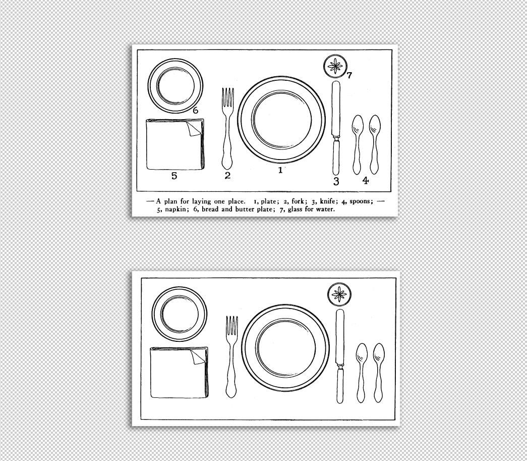 Dinner Table Setting Chart: Printable Graphic (digital Download) - Etsy