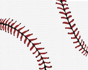 Baseball Ball Seam Illustration Printable High Quality Digital Image Instant Download Commercial Use 4612