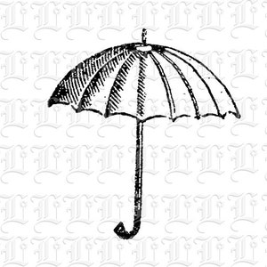 Open Umbrella Vintage Clip Art Illustrations High Quality | Etsy