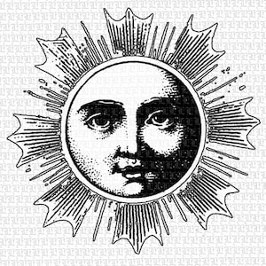太陽 太陽体 古代天文学 地図イラスト アンティーク ヴィンテージ 高解像度 印刷可能なグラフィック画像 1868