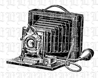 Antique Photographic Camera Illustrations Digital Instant Download High Resolution 300 dpi. 0211
