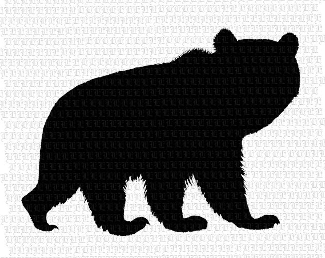 Bear Silhouette Image Printable Vintage Graphic Digital Download 2210 ...