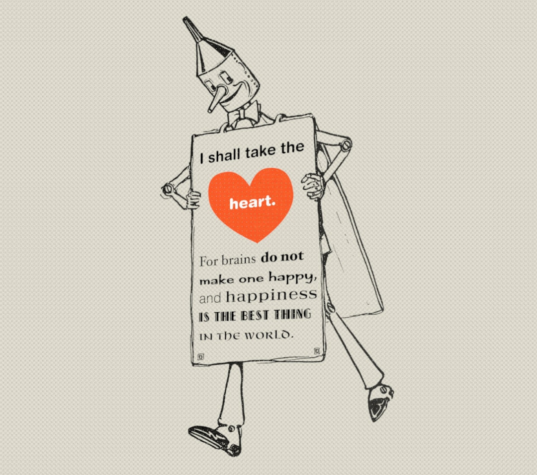 Tin Man Clip Art Tin Man Heart Quote Tin Man Illustration Etsy