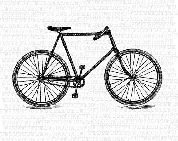Antique Bike Bicycle Printable Graphic Instant Download 1747 | Etsy
