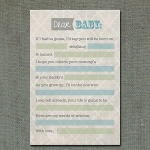 Carte Cher bébé garçon
