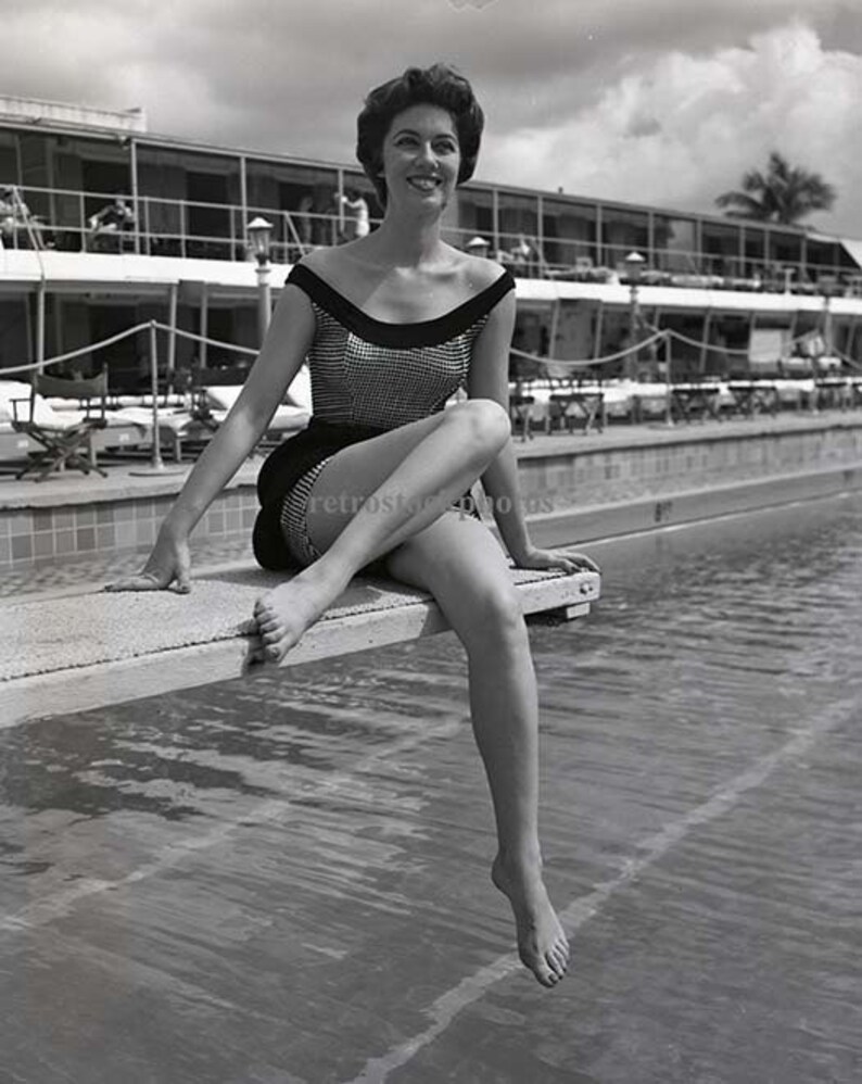 white vintage swimsuit